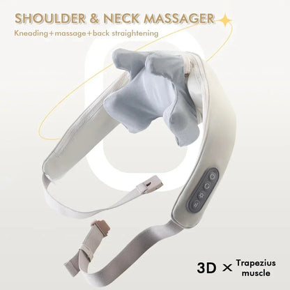 Foreverlily Wireless Neck And Back Massager Neck And Shoulder Kneading Massage Shawl Neck Cervical Relaxing Trapezius Massager Good Vibrations