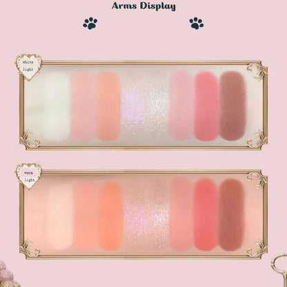 Flower Knows Never's Shop Collection 8 Color Glitter Eyeshadow Palette High Pigmented Eye Makeup Matte Shimmer Eye Shadow Pallte Good Vibrations