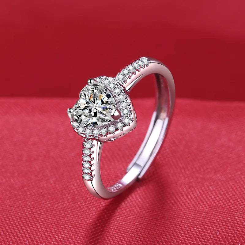 925 Sterling Silver Ring Hot AAA Zircon adjustable Size Engagement Rings For Women Wedding Ring Party Fashion Nice Jewelry Gift Good Vibrations