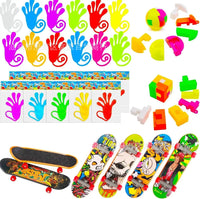 52/120Pcs Kids Birthday Party favors Pinata Stuffed Toy Finger Skateboard Stress Relief Toys Carnival Prize Pinata Filler Gift Good Vibrations