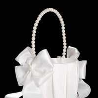 Flower Girl Baskets for Wedding,Ivory Flower Girl Basket With Pearl Handle ,Wedding Baskets for Flower Girls Good Vibrations