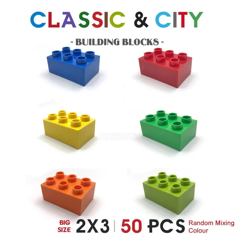 NEW Big Building Blocks For Toddlers Baby Large Classic Building Bricks Set Toys Kids Christmas Gift Compatible With Major Brand Good Vibrations
