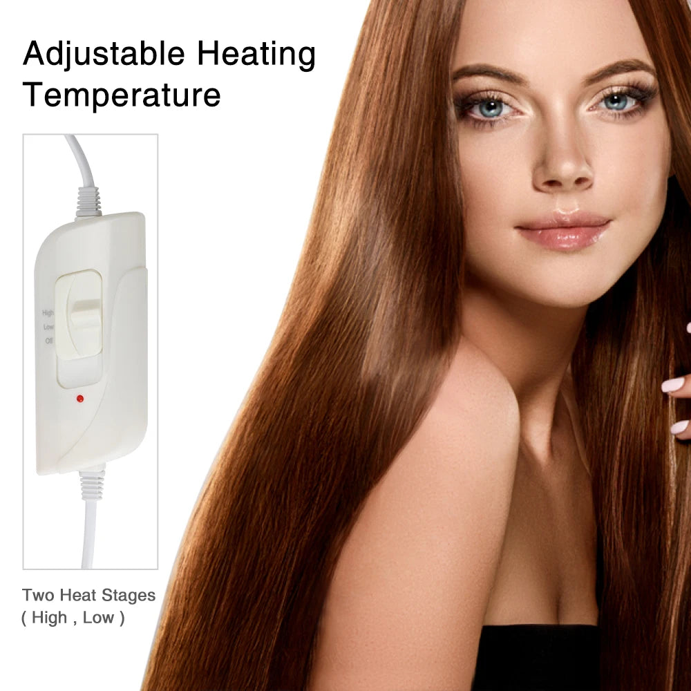 Thermal Treatment Hair Cap Heating Hair Steamer Nourishing Care Accessories Bonnets for Women Hair Dryer Home Spa Salon Styling Good Vibrations