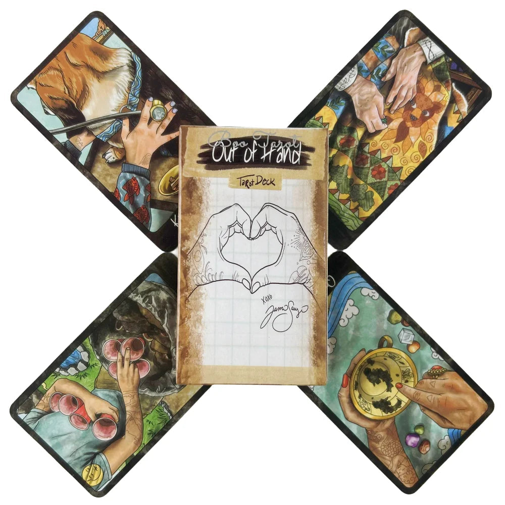 Out Of Hand Tarot Deck A 78 Tarot cards Art Unique Divination Board Games Taro Playing Full English Mysterious Good Vibrations