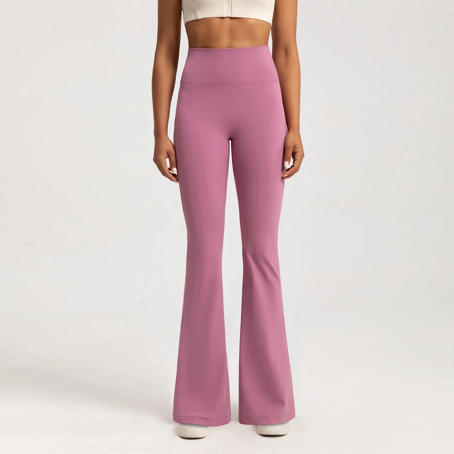 High-end Yoga Leggings Slim Yoga Pants High Waist Wide Leg Pants Bottoms Breathable Gym Casual Sports Bell Leggings Female Good Vibrations