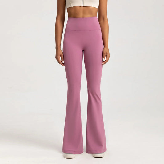 High-end Yoga Leggings Slim Yoga Pants High Waist Wide Leg Pants Bottoms Breathable Gym Casual Sports Bell Leggings Female Good Vibrations