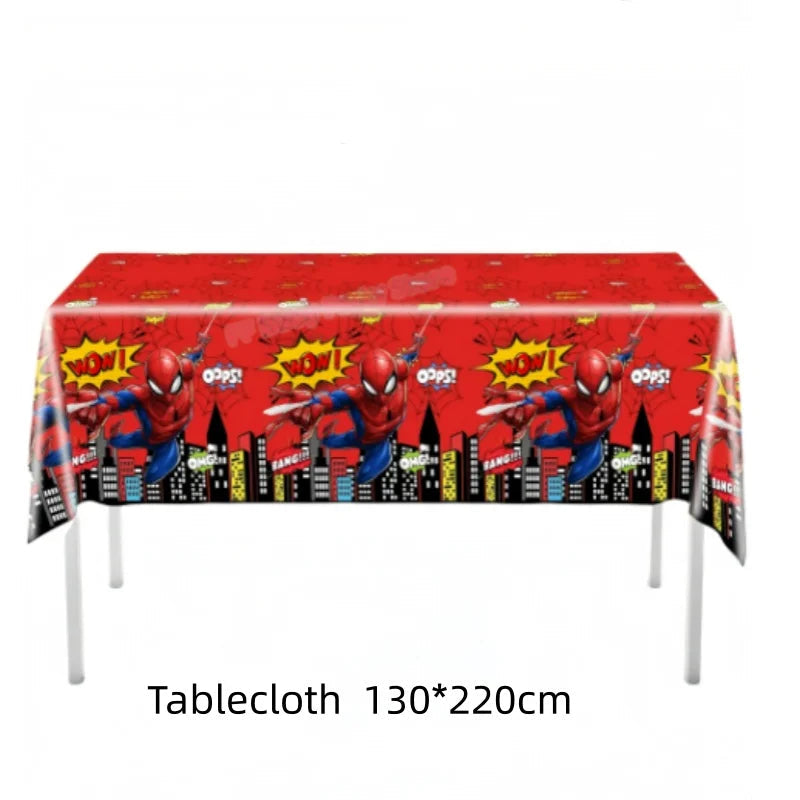 Cartoon Spider Theme Party Decor Tablecloth Party Supplies Table Cover Supers Heros Boys Favor Baby Shower Birthday Party Gifts Good Vibrations
