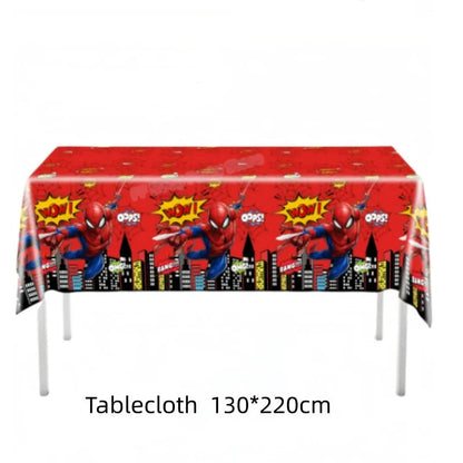 Cartoon Spider Theme Party Decor Tablecloth Party Supplies Table Cover Supers Heros Boys Favor Baby Shower Birthday Party Gifts Good Vibrations