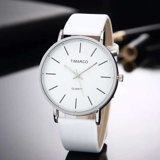 Women's Watches Simple Style Watch Fashion Metal Round Dial Analog Quartz Watch for Men Women Minimalist Watch Quartz Clock Good Vibrations