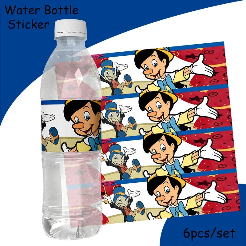 The Adventures of Pinocchio  Birthday Party Decorations Paper Tableware Cake Topper Latex Balloons Baby Shower Party Supplies Good Vibrations