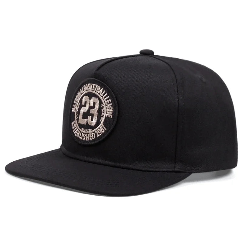 Outdoor Sports Hat Men's Flat Brim Hat  Breathable Personality Sticker Street Embroidered Hip Hop Hat Sunscreen Cap Good Vibrations