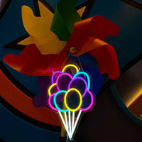 Balloon Neon Light Holiday Party Balloon Decoration Balloon Neon Sign Bar Bedroom club Wall Decoration Children Art Lamp Gift Good Vibrations