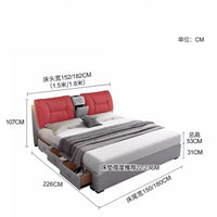 King Upholstered Beds Minimalist Frames Children Bedroom Beds Multifunctional Headboard Meubles De Chambre Home Furniture Good Vibrations