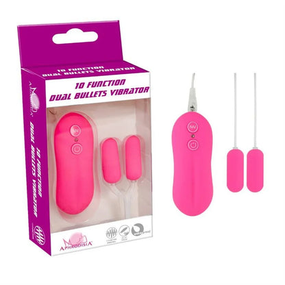 10 Speed Dual Bullet Vibe Vibrator - Double Eggs Toy