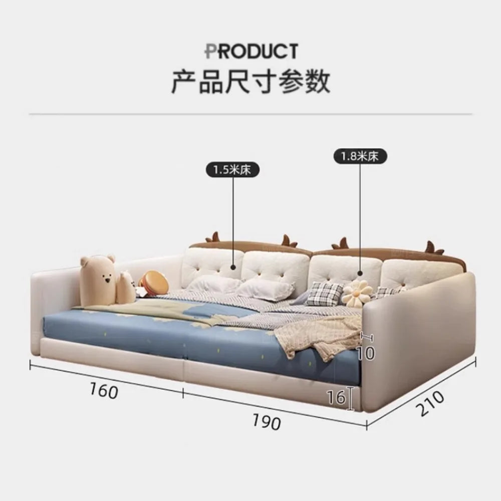 Upholstered Headboard Beds Waterproof Minimalist Luxury Modern Bed Double Frames Muebles Para El Hogar Furniture Decoration Good Vibrations