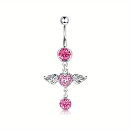 Drperfect Dangle Belly Button Ring for Women Cute Navel Rings Daisy Weed Butterfly Dangling Colorful Belly Piercing Jewelry Good Vibrations Adult Super Store