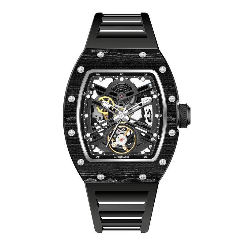 Fashion Sports Waterproof Automatic Watch OEM Barrel Case Mechanical Wristwatch Wholesale Latest Design Good Vibrations
