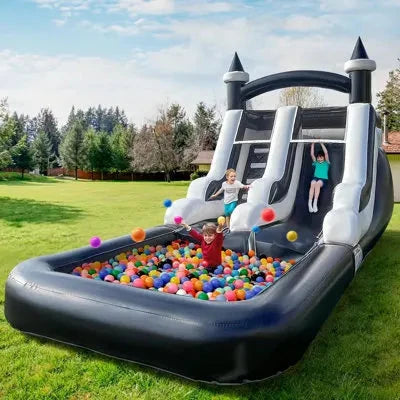 Commercial Outdoor Kids Adults Party Jumping Bouncy Castle Waterslide Toboggan Gonflable Inflatable Tropical Water Slide Good Vibrations