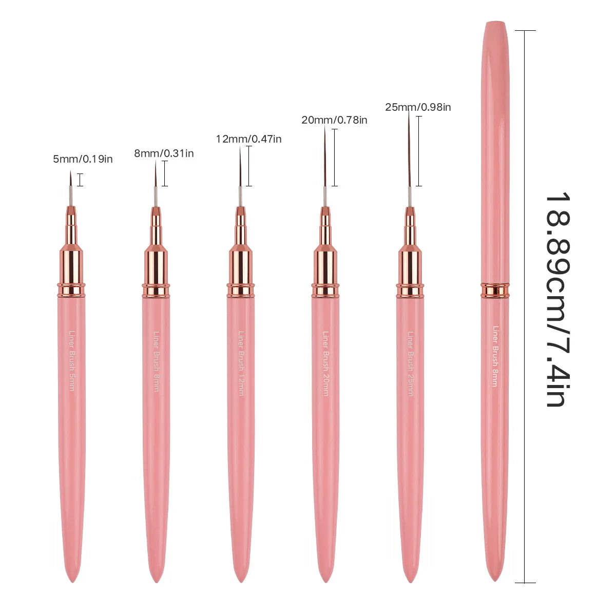 Nail art pen professional nail polish fine line pen with cover metal nail brush DIY painting hook pen pull line nail art tools Good Vibrations