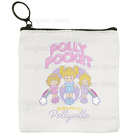 Kawaii Polly Pocket Bag Pure White Bag Handmade Cloth  Coin Purse Whiteboard Bag Handbag Good Vibrations