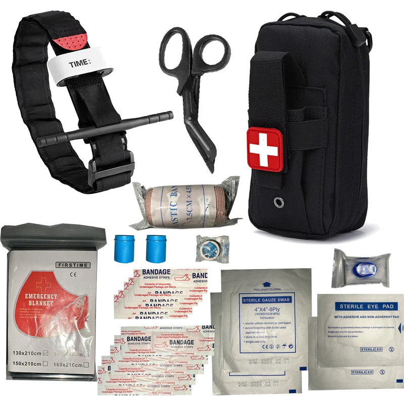 IFAK Trauma Survival Kit First Aid Medical Pouch Emergency Survival Gear Equipment with Molle Car Travel Hiking Tourniquetrats Good Vibrations
