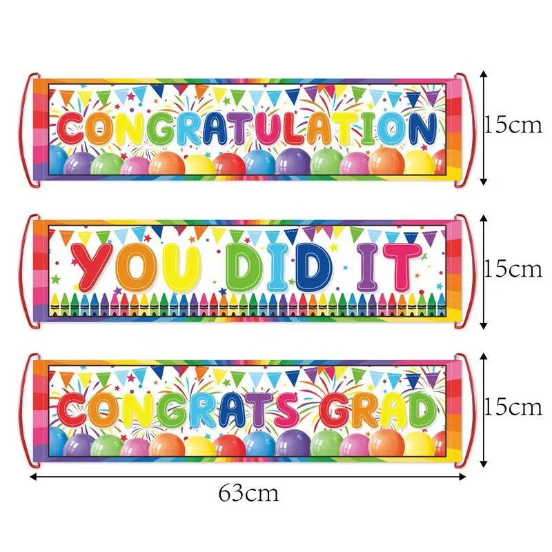 Graduation Season Decoration Holding Banners Atmosphere Photo Props Graduation Party Decoration Good Vibrations