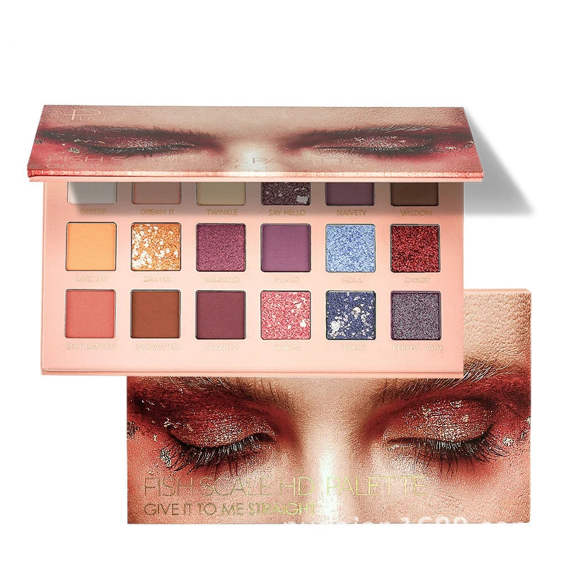 28 Colors Eyeshadow Palette High Gloss Cement Grey Rose Brown Color Tone Matte Glitter Daily Makeup Dry Rose Eyeshadow For Music Good Vibrations