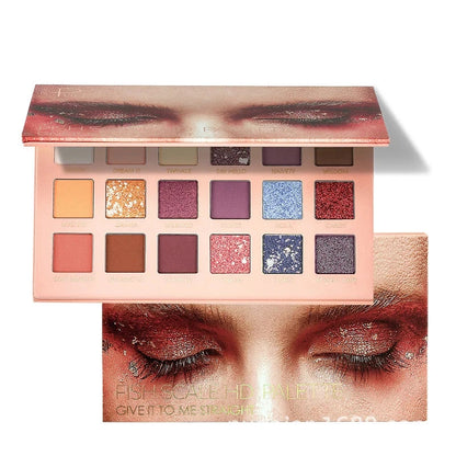 28 Colors Eyeshadow Palette High Gloss Cement Grey Rose Brown Color Tone Matte Glitter Daily Makeup Dry Rose Eyeshadow For Music Good Vibrations