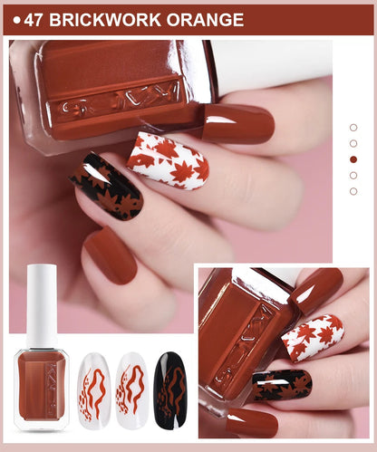 KADS 24 Colors Stamping Nail Polish Black White Gold Silver Nail Art Printing Varnish for Stamp Plate Nail Polish Lacquers Good Vibrations