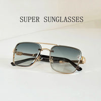 New Sunglasses For Men Luxury Fashion Glasses Sunscreen  Square Sunglasses Women Trendy Vintage Gafas De Sol Hombre Zonnebril Su Good Vibrations