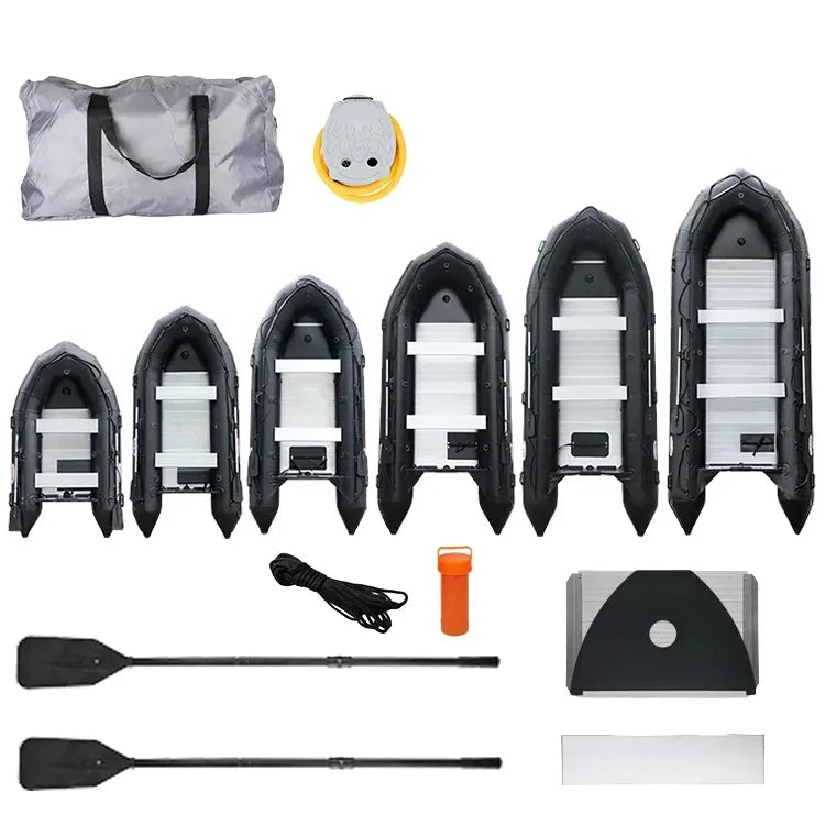 4.2m Rigid Hull Inflatable Rescue Fishing Speed Boat With Outboard Motor!