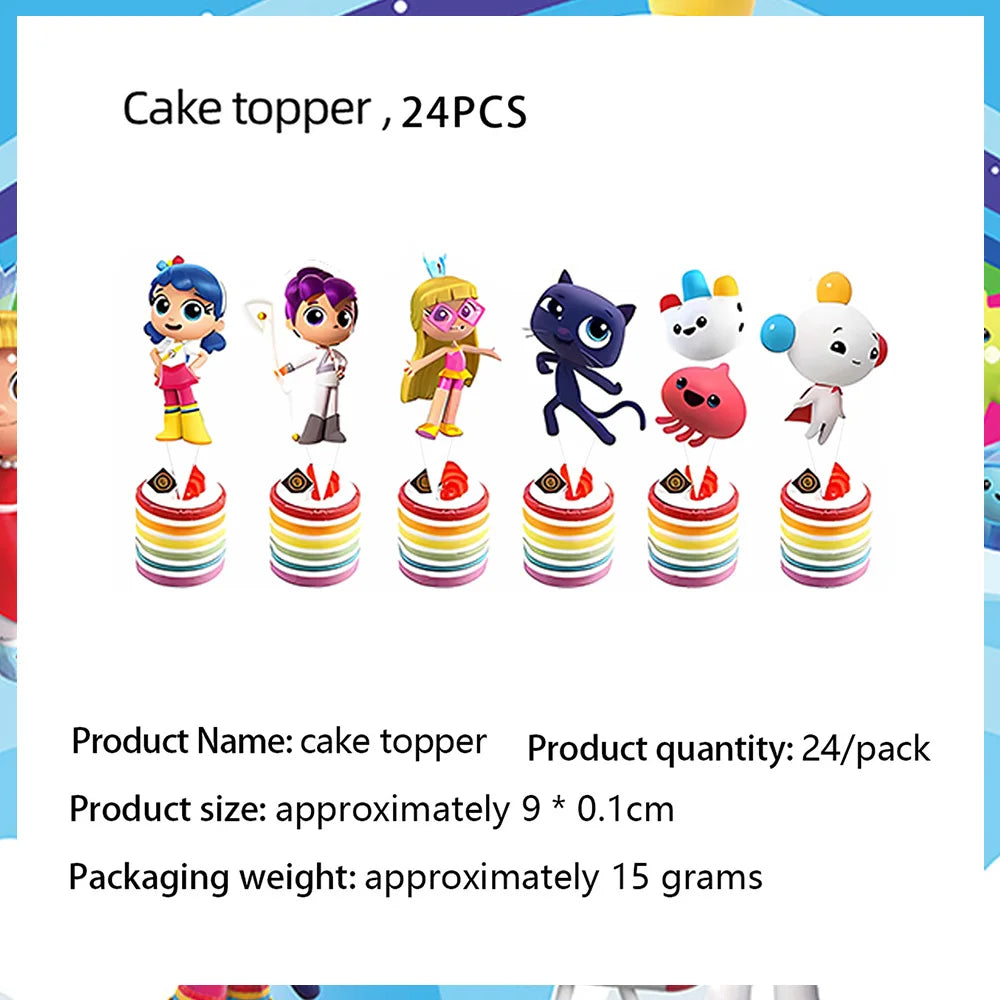 True Rainbow Kingdom Party Supplies Disposable Tableware Plates Balloon Cake Topper Kids For Boy Girl Favor Birthday Party Decor Good Vibrations