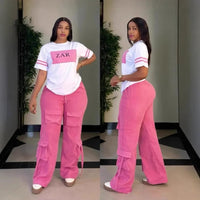 Casual Printed Multi-Pocket Workwear Set Free Shipping Women's Skirt Suiting Ensemble from Mainland China AE Stock Good Vibrations