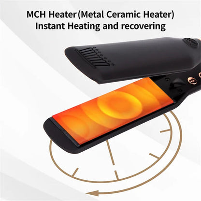 Hair Straightener Curler Professional High Temperature Fast Heating 450℉ / 480℉ Keratin Treatment Hair Flat Iron Dual Voltage Good Vibrations