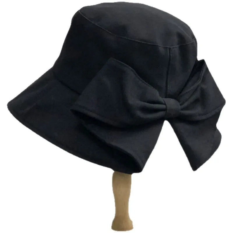 Women's hat, big brim hat, women's summer fisherman's hat, casual sun protection bow, versatile sun hat Good Vibrations