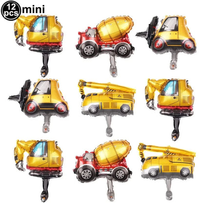 Construction Birthday Cake Decor Dump Truck Excavator Tractor Cupcake Toppers Kids Birthday Baby Shower Party Decors Supplies Good Vibrations