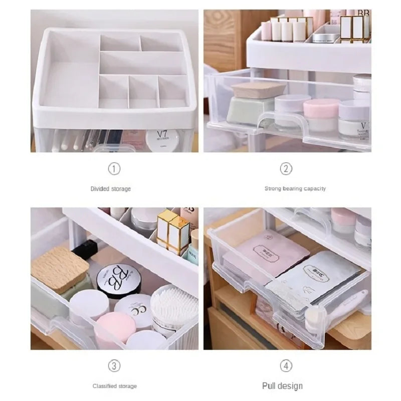 Make Up Case Jewelry Container Box Makeup Organizer Drawers Plastic Cosmetic Storage Box Makeup Brush Holder Organizers Good Vibrations