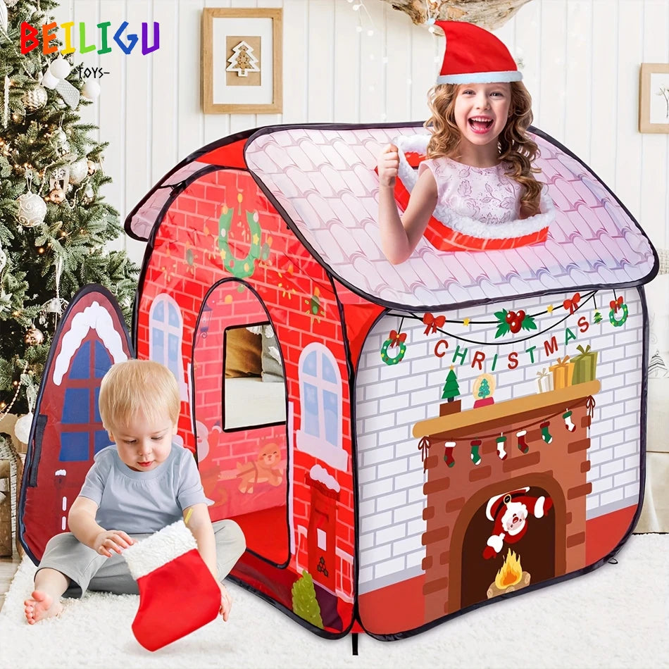 Christmas Halloween Game Tent Children's Snow House Pumpkin Ghost Playhouse Party Pop-Up Pack Holiday Toy for Kids Xmas Gifts Good Vibrations