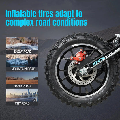 SYX MOTO 58CC Mini Dirt Bike for Kids 4-Stroke Pit Bikes Gas Powered Motorcycle Gift for Children Off-Road Dirt Bike Pull Start Good Vibrations