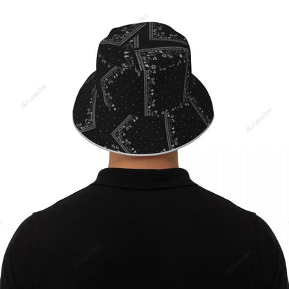 Double-sided Reflective New Fashion Bucket Hats Fisherman Caps for Women Tartan Design Summer Men Outdoor Sun Cap Good Vibrations