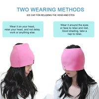 Ice Cap Hat headache hat Gel Hot Cold Ice Cap For Ice Hat Eye Mask Stress Pressure Good Vibrations