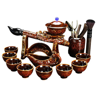 Porcelain Gaiwan Chinese Tea Set Complete Set Puer Chinese Portable Tea Set Luxury Vintage  Tea Ceremony Good Vibrations