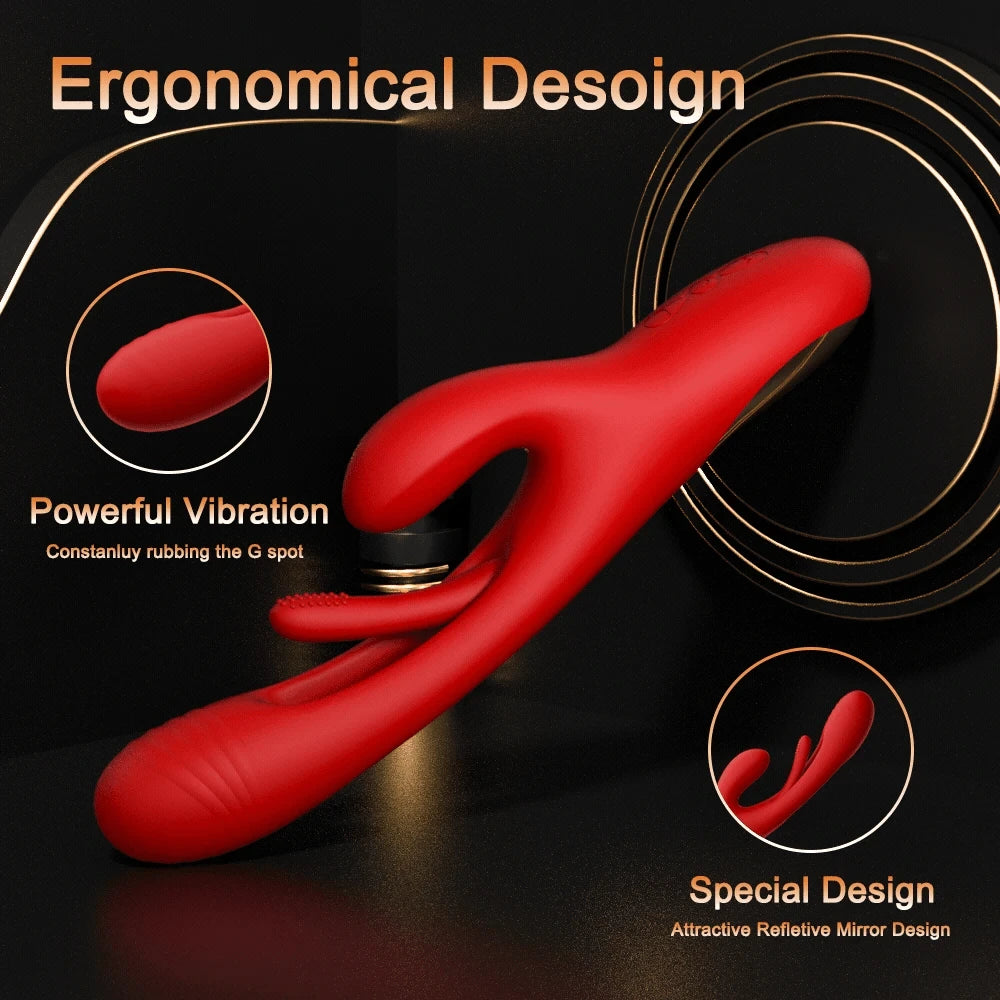 Women Clitoris Stimulator Powerful Rabbit Dildo Vibrator 