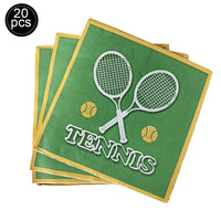 Tennis Party Supplies Paper Plate Napkin Cup Tableware for Boys Baby Shower Tennis Ball Sports Themed Party Birthday Decoration Good Vibrations