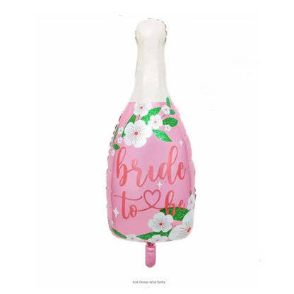 Adult Birthday Arrangement Champagne Bottle Wine Glass Shape Aluminum Film Balloon Wedding Party New Year Decoration Photo Props Good Vibrations