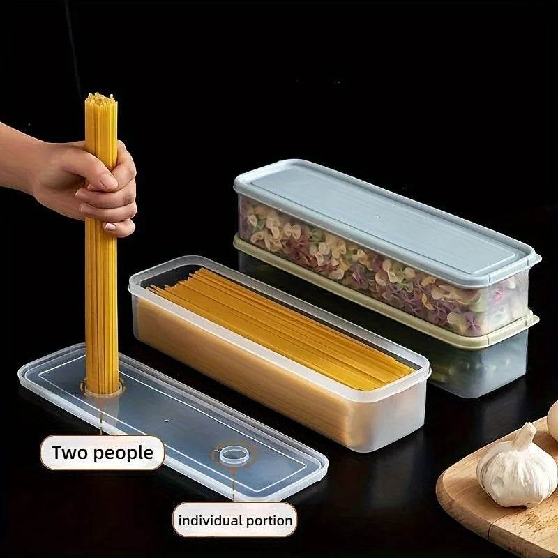 4 Pcs Long Rectangular Food Storage Containers, Plastic Reusable Refrigerator Organizer Boxes Kitchen Accessories Good Vibrations