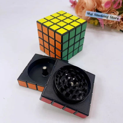 2.2inch Cube Herb Grinder 4-layer Manual Spice Mill Pepper Salt Mortar Grass Raw Tobacco Grinder Cigarette Smoking Accessories Good Vibrations