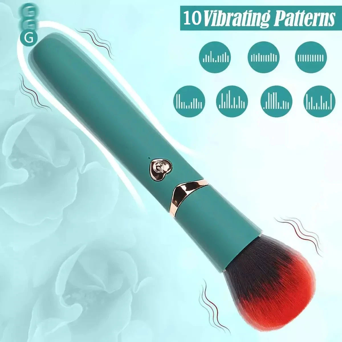 2in1 Bullet Vibrator Makeup Brush Electric Foundation Brush Multi-Function Soft Fluffy Portable Rechargeable Detail Makeup Tool Good Vibrations