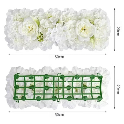 Wedding Flowes Artificial Flower Wall Panels White Flowers For Wedding Decoration Anniversary Decor Festive Party Supplies Good Vibrations