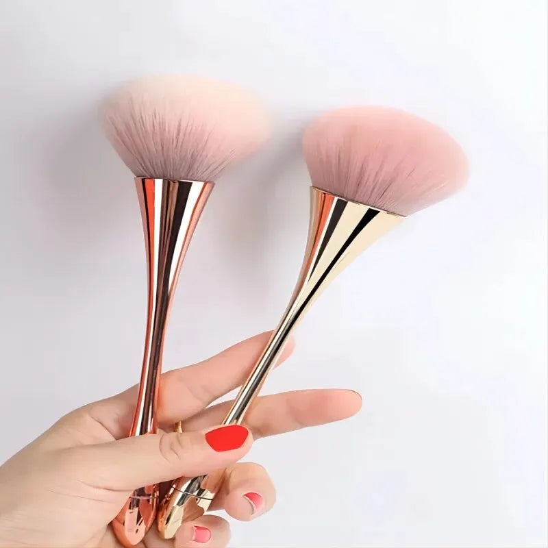 Rose Gold Powder Blush Brush Professional Make Up Brush Large Cosmetic Face Cont Cosmetic Face Cont Brocha Colorete Make Up Tool Good Vibrations